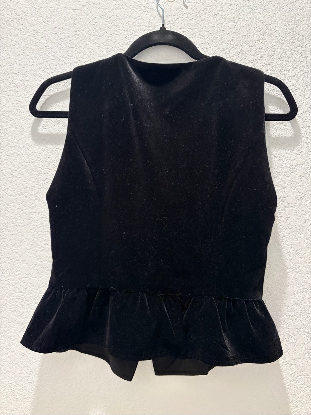 Disturbia Black Velvet Embroidered Vest - Picture 2 of 4